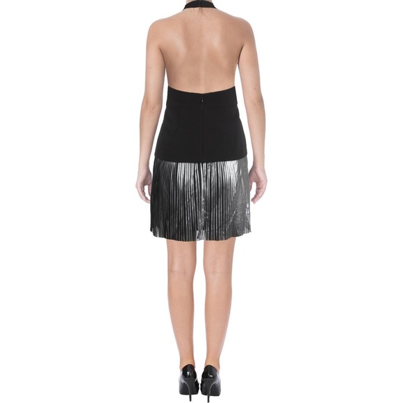 AQ/AQ Balaya Pleated Metallic Cocktail Dress - Picture 2 of 6